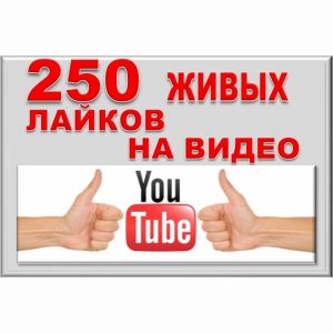 250 лайков на видео YouTube от людей