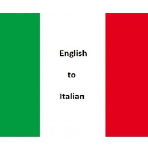 I will manually translate English to Italian