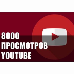 Youtube просмотры 8000 Быстрое выполнение