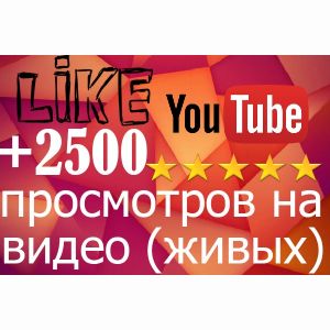 +2500 живых просмотров на видео YouTube